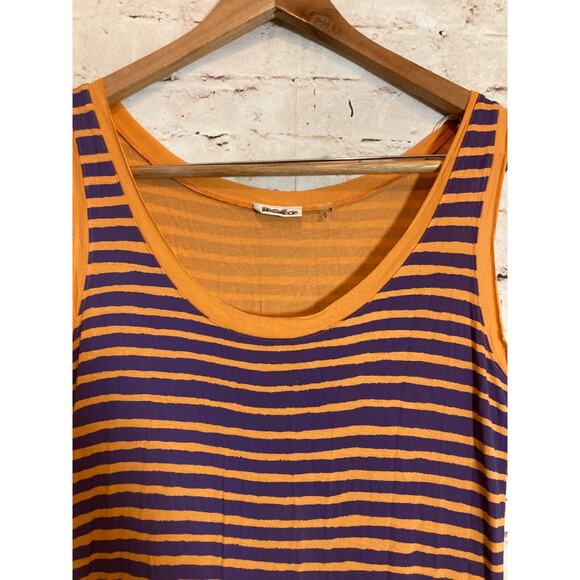Hiho Maxi Dress Womens Small Purple & Orange Striped Full Length Stretch - Picture 9 of 16